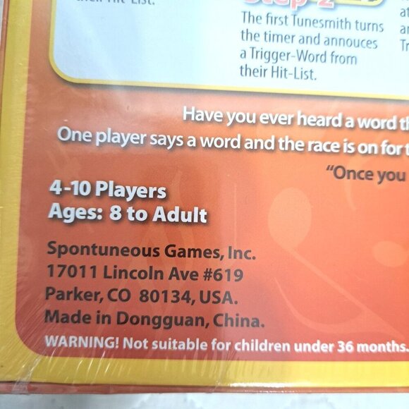 SPONTUNEOUS - The Song Game, Sing It or Shout It, Talent NOT Required Sealed! - Picture 7 of 9